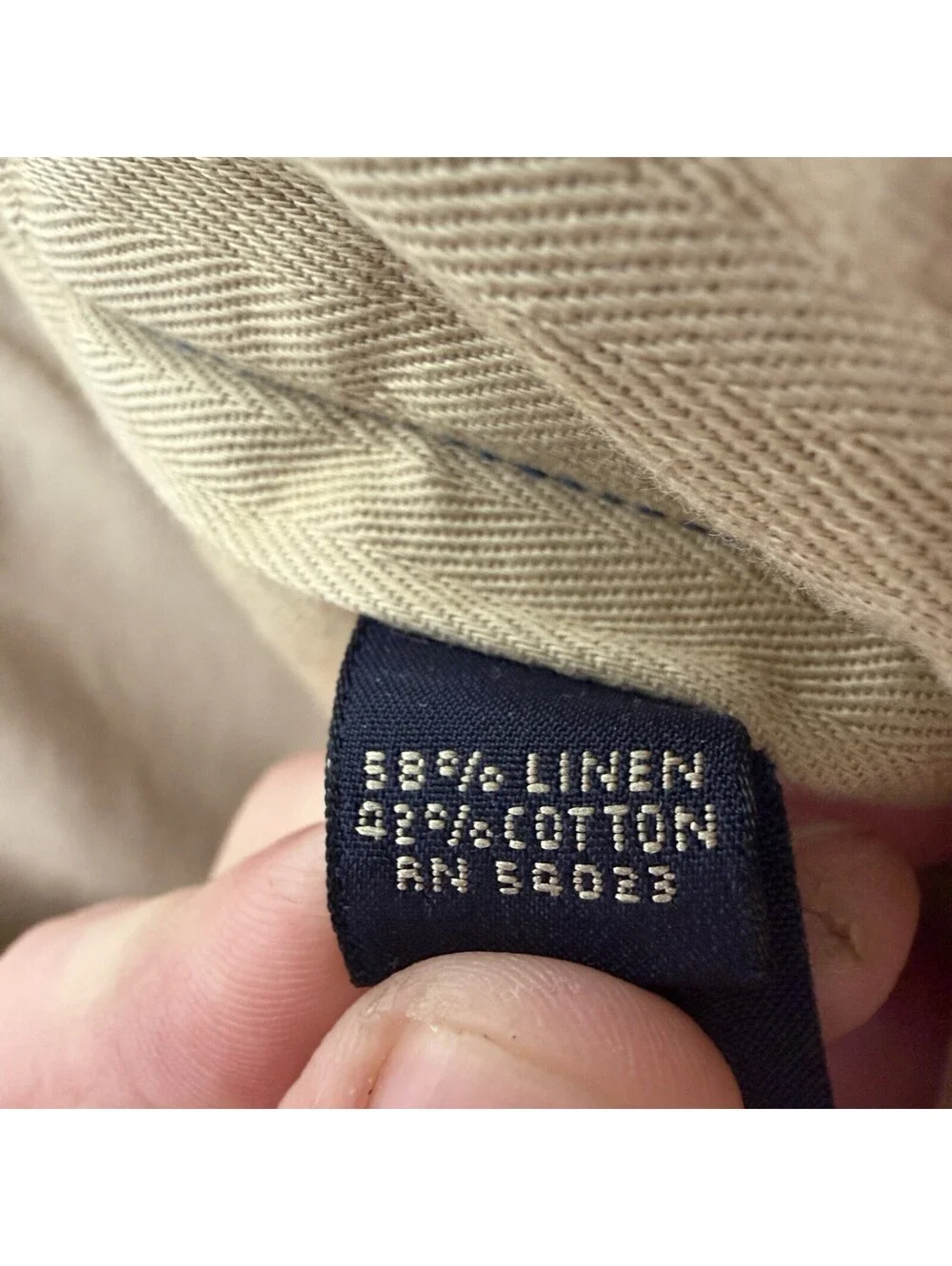 Banana Republic Linen Cotton Blend 78 Chinos Khaki Tan Mens 36x30